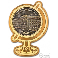 Магнит из бересты Томск-Политехнический университет глобус золото